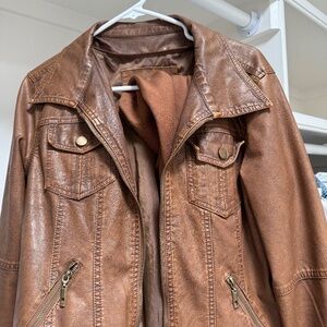 LA Coalition Brown leather jacket